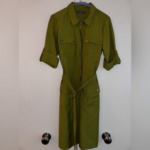 Sharagano Olive Smart Casual Dress Size 10